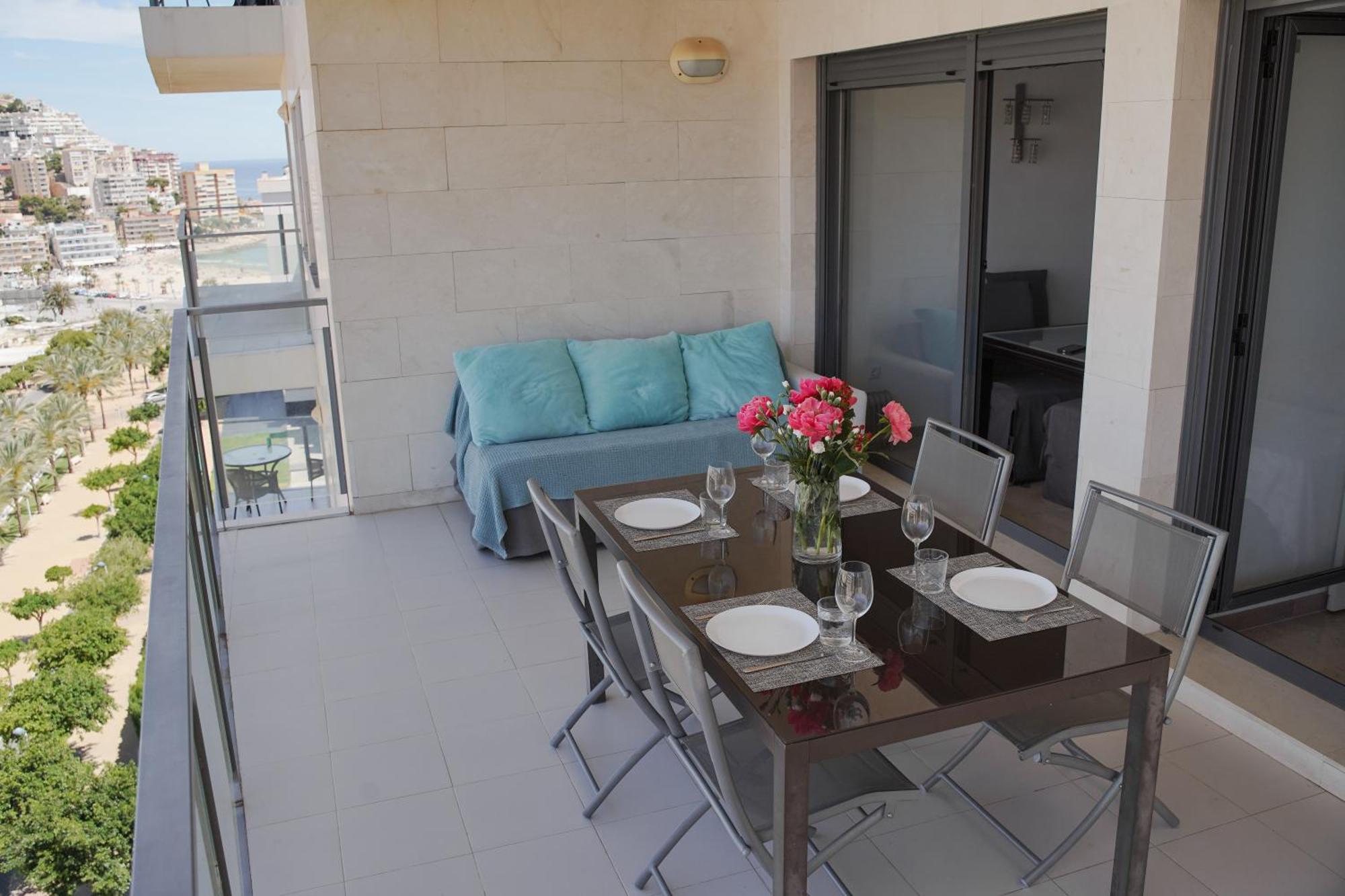 Ferienwohnung Amplio Apartamento Con Vistas A La Playa Benidorm Exterior foto